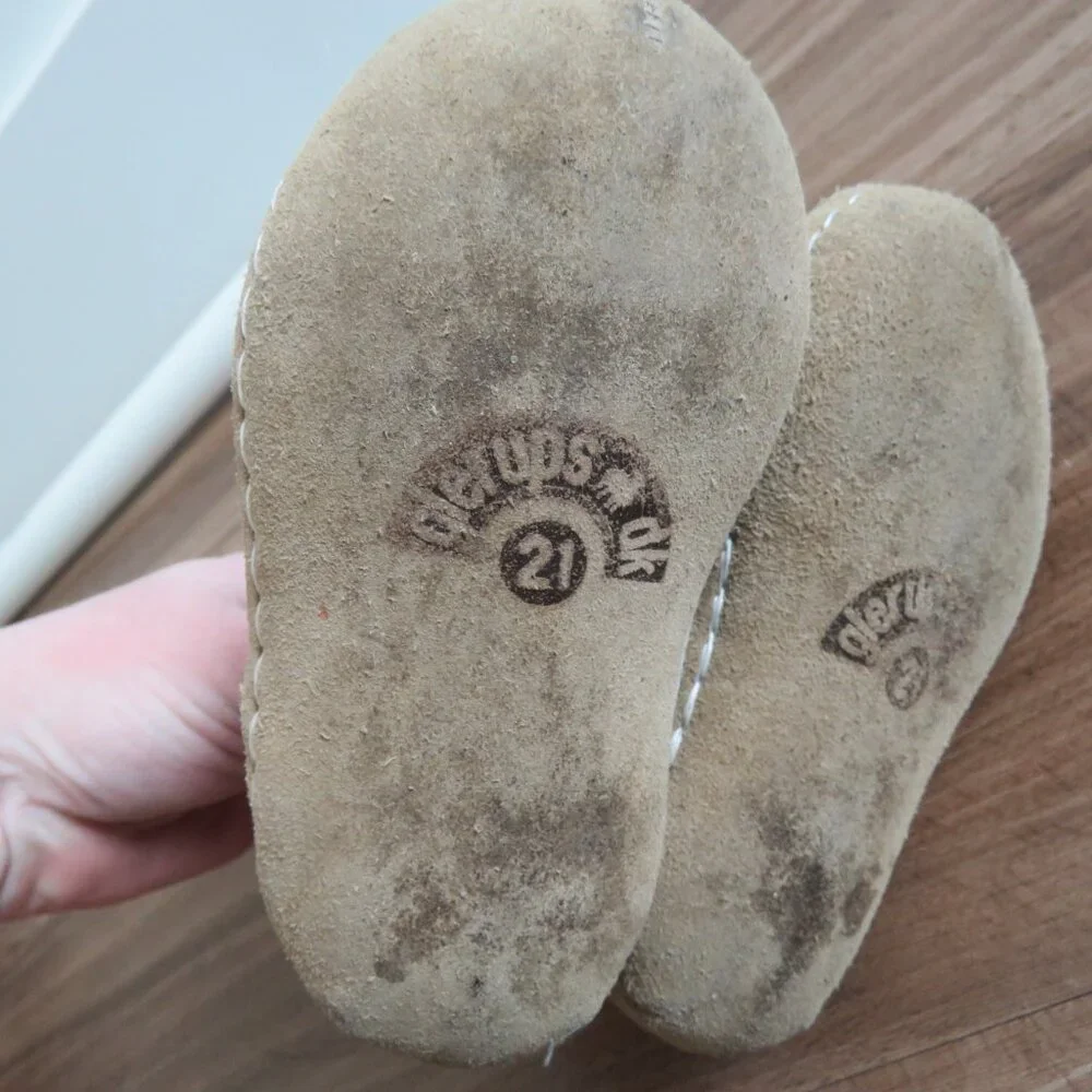 GLERUPS Slip On Purple 100% Natural Wool Slipper Booties Boots Baby Size US 5.5 - Picture 9 of 10